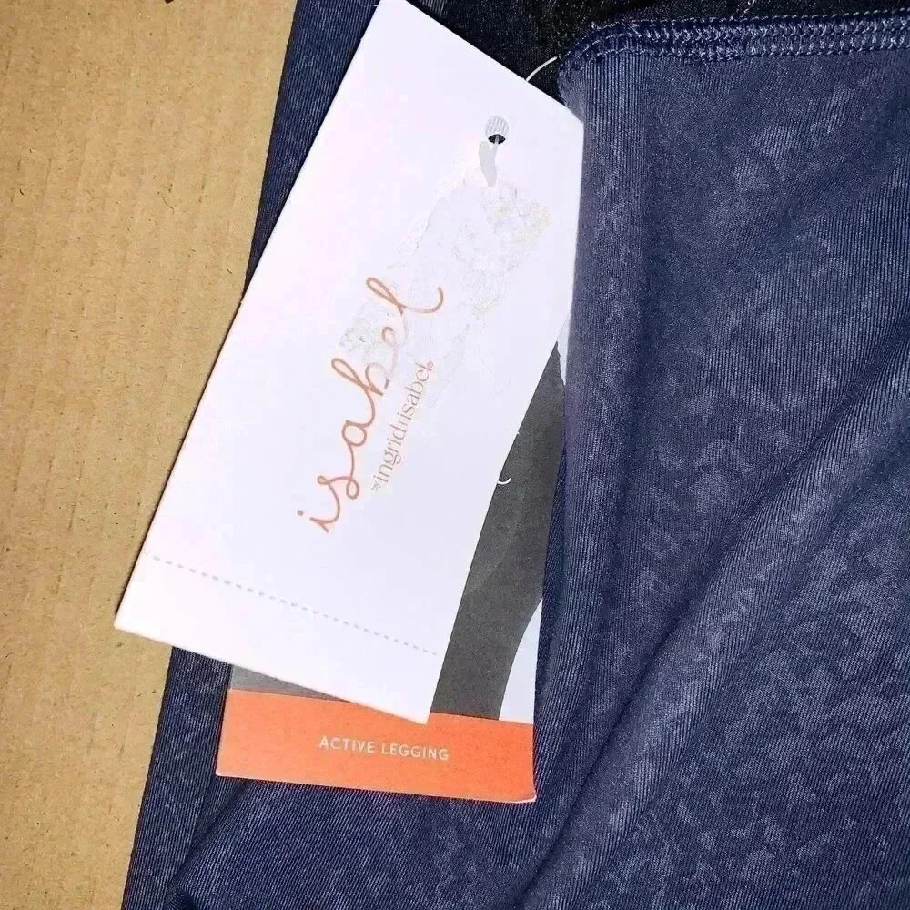 Ingrid & Isabel Women's Leggings maternity Crossover panel Dark Gray size L - Picture 5 of 8